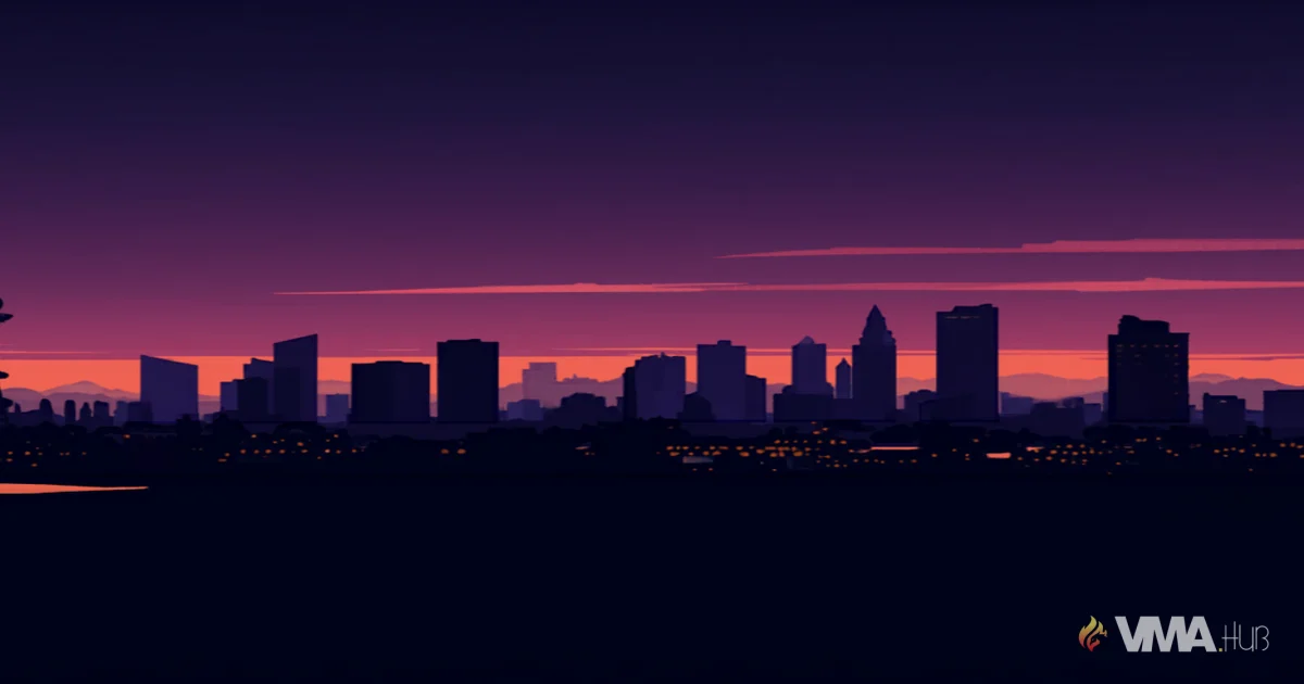 Panorama urbano de Curitiba al atardecer — VMAHUB Asesoría Consultiva 360°